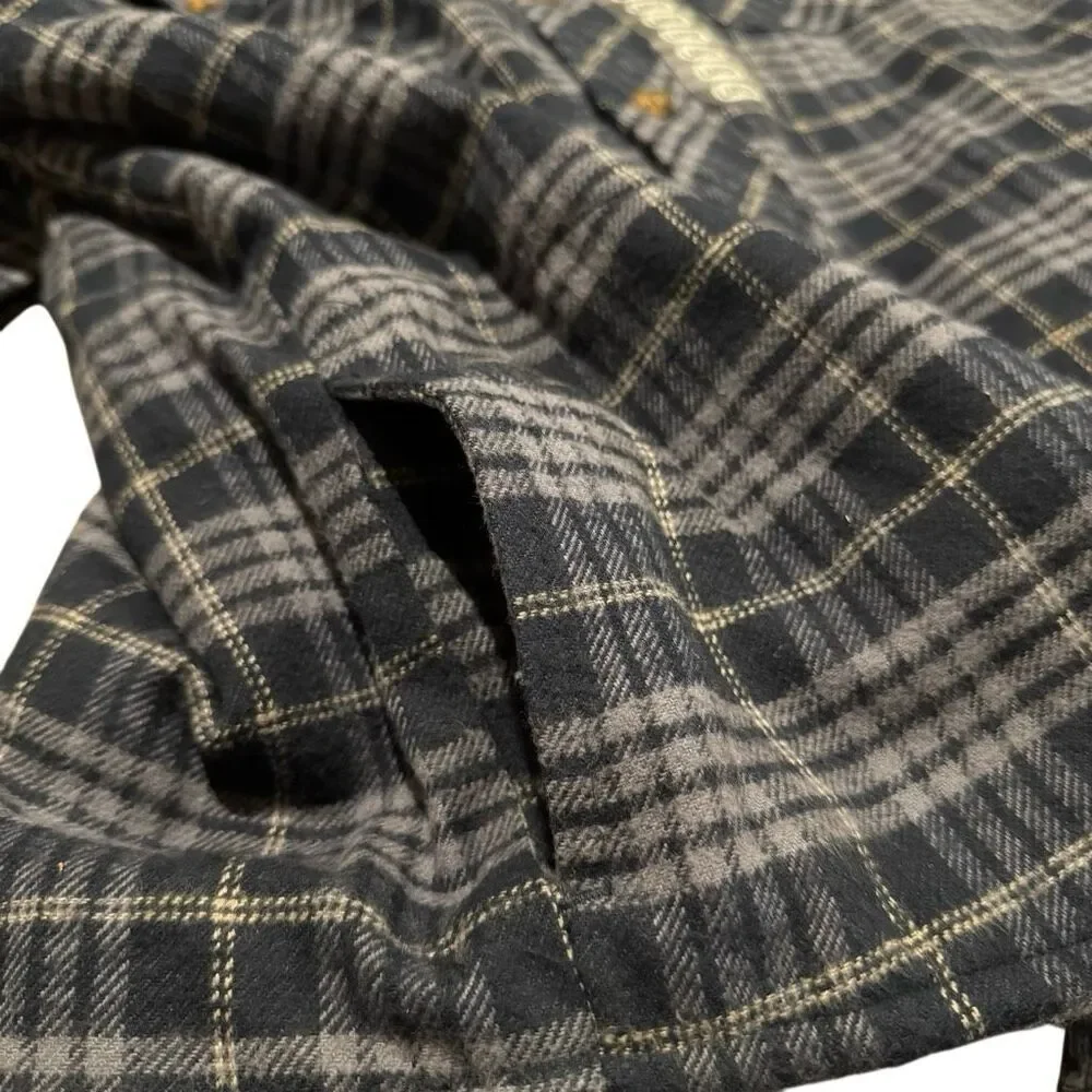 Levi Strauss & Co Blue Workwear Quilted Insulated Lined Flannel Shirt Jacket Men